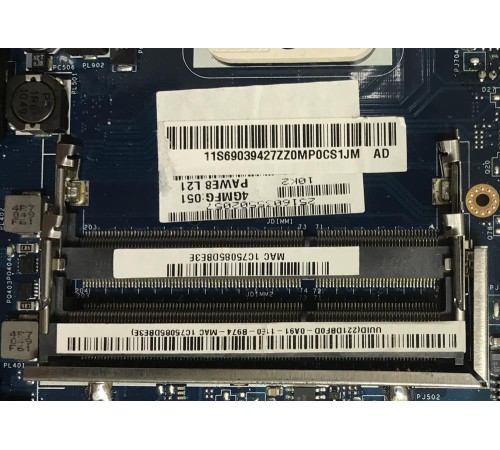 Материнская плата для ноутбука Lenovo IdeaPad G565, Z565 (NAWE6 LA-5754P), с разбора, неисправная
