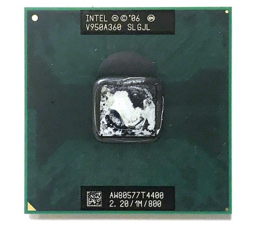 Процессор для ноутбука Intel Pentium Dual-Core Mobile T4400 SLGJL Socket P (2.20 GHz), с разбора