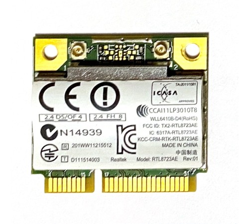 WiFi модуль для ноутбука Toshiba Satellite C850, C850D, C870, L850 (RTL8723AE), с разбора
