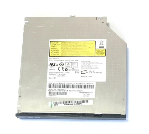 Привод DVD/RW + крышка привода для ноутбука DNS 123956 (AD-7580S-CG), с разбора
