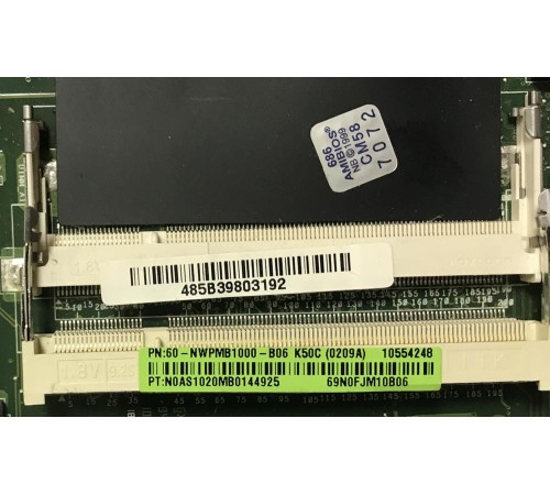 Материнская плата для ноутбука Asus K50C (60-NWPMB1000-B06), с разбора, исправная