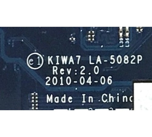 Материнская плата для ноутбука Lenovo IdeaPad G550 (KIWA7 LA-5082P rev.2.0), с разбора, исправная