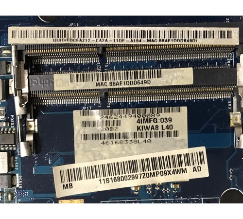 Материнская плата для ноутбука Lenovo IdeaPad G550 (KIWA7 LA-5082P rev.2.0), с разбора, исправная