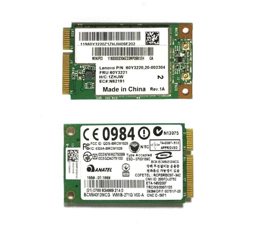 WiFi модуль для ноутбука Lenovo IdeaPad G550 (BCM94312MCG), с разбора