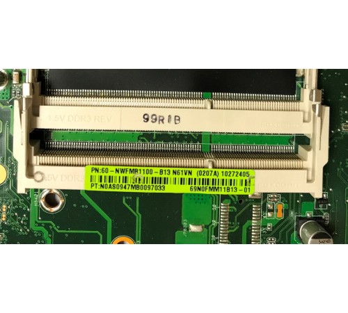 Материнская плата для ноутбука Asus N61V (60-NWFMB1100-B13), с разбора, исправная