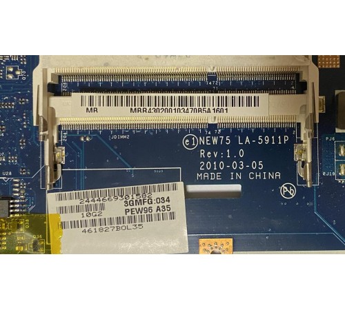 Материнская плата для ноутбука Acer Aspire 5551, 5551G (NEW75 LA-5911P), с разбора, неисправная