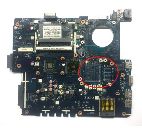 Материнская плата для ноутбука Asus X53U (60-N58MB2100-B02EMS), с разбора, исправная