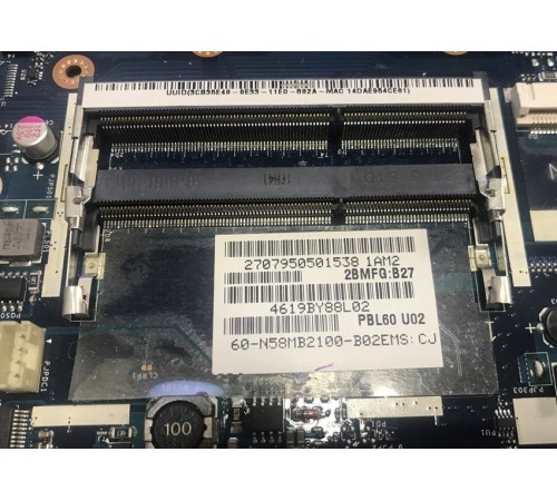 Материнская плата для ноутбука Asus X53U (60-N58MB2100-B02EMS), с разбора, исправная