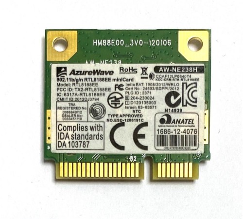 WiFi модуль для ноутбука Dexp Athena T144 XD94-NP (AW-NE238H), с разбора