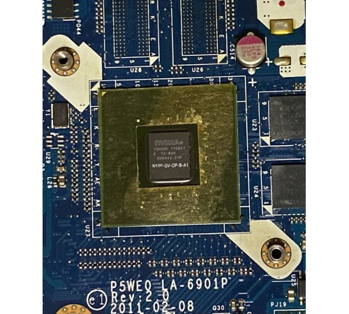 Материнская плата для ноутбука Acer Aspire 5750G (P5WE0 LA-6901P Rev:2.0), с разбора, исправная