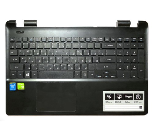 Топкейс (Top case, C cover) + клавиатура для ноутбука Acer Aspire E5-571, E5-571G, E5-531, E5-521 (AP154000900), с разбора