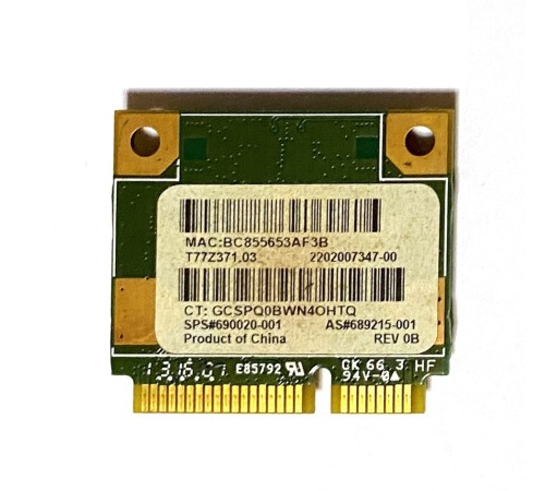 WiFi + BT модуль для ноутбука HP Pavilion 250 G1, 255 G1 (690020-001), с разбора