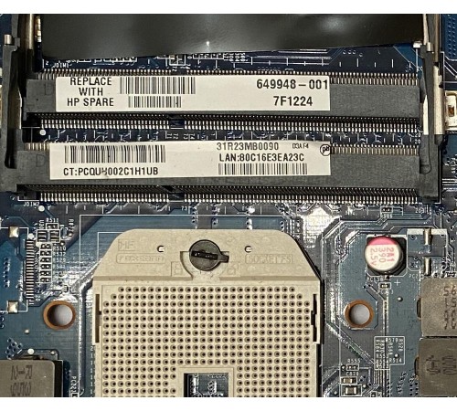 Материнская плата для ноутбука HP Pavilion G6-1306er (649948-001), с разбора, исправная 