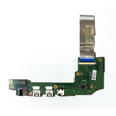 *Б/У* Плата с разъёмами USB, LAN, Audio и кнопкой включения для ноутбука Asus X200M, X200MA (60NB04U0-IO1020) [BUR0235-13], с разбора