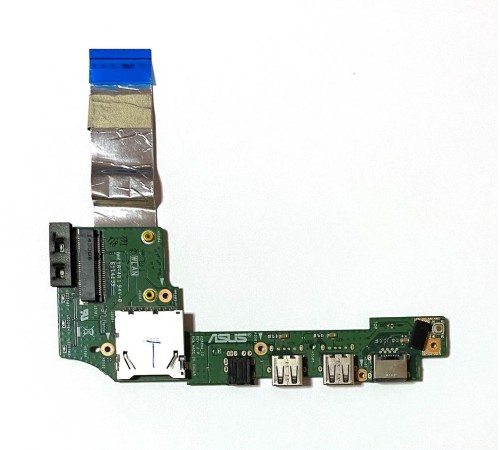 Плата сразъёмами USB, LAN, Audio и кнопкой включения для ноутбука Asus X200M, X200MA (60NB04U0-IO1020)