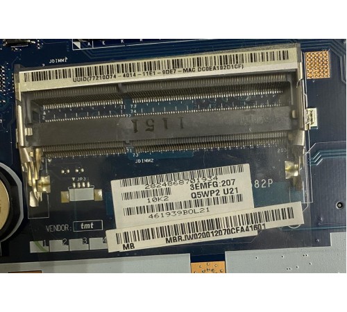 Материнская плата для ноутбука Acer Aspire 5333, 5733, 5733Z; eMachines E529 (MB.RJW02.001), с разбора, исправная