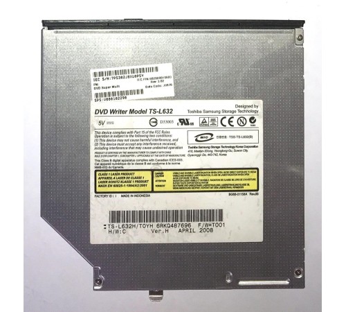 *Б/У* Привод DVD/RW + крышка привода для ноутбука Toshiba Satellite L350, L350-146 (TS-L632)