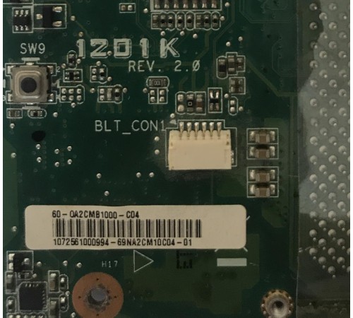 Материнская плата для ноутбука Asus Eee PC 1201K (60-QA2CMB1000-C04), с разбора, неисправная
