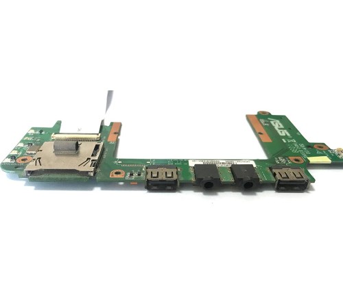 Плата расширения 2x USB + 2x Audio + CardReader для ноутбука Asus Eee PC 1201K (69NA2CB10A01-01), с разбора