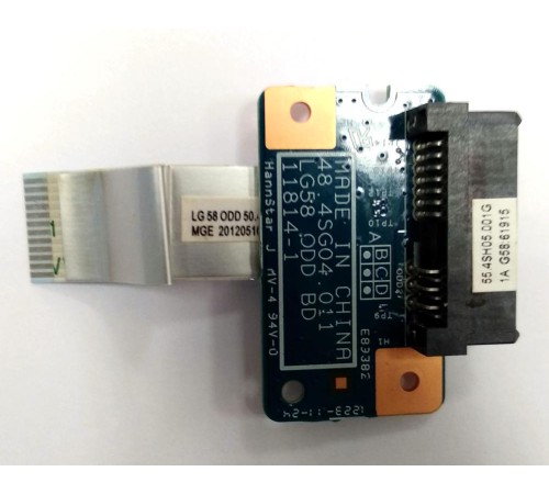 *Б/У* Плата SATA для привода DVD, для ноутбука Lenovo IdeaPad G580 (55.4SH05.001), с разбора