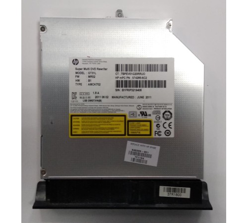 *Б/У* Привод DVD/RW + крышка привода для ноутбука HP Pavilion G7-1000, G7-1101ER (640209-001), с разбора