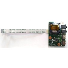 *Б/У* Плата расширения 2x USB + 2x Audio + Card Reader для ноутбука DNS 0144430 (08N2-14U4Q00) [BUR0077-10], с разбора