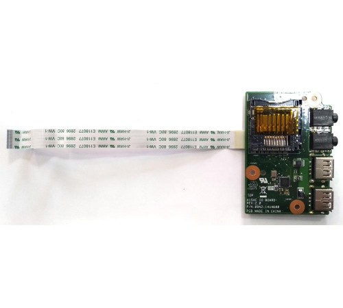 *Б/У* Плата расширения 2x USB + 2x Audio + Card Reader для ноутбука DNS 0144430 (08N2-14U4Q00), с разбора