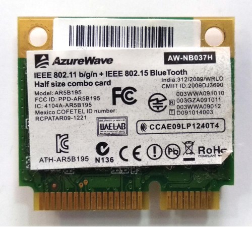 *Б/У* WiFi + Bluetooth модуль для ноутбука DNS 0144430 (AW-NB037H)