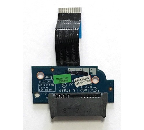 *Б/У* Плата SATA для привода DVD, для ноутбука Lenovo IdeaPad G570, G575 (LS-6755P), с разбора