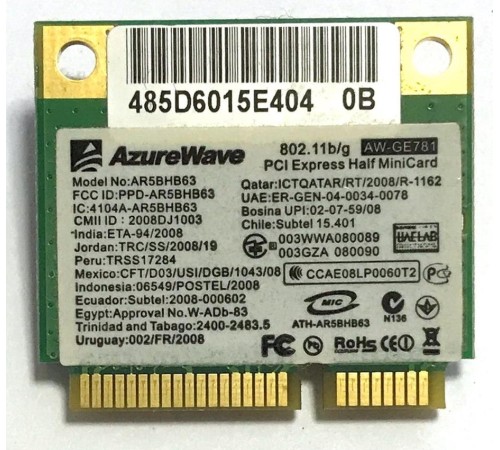 WiFi модуль для ноутбука Asus K52F (AR5BHB63), с разбора