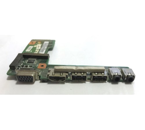 Плата расширения №2 2x USB + 2x Audio + HDMI + VGA для ноутбука Asus K52F (60-NXNIO1000), с разбора