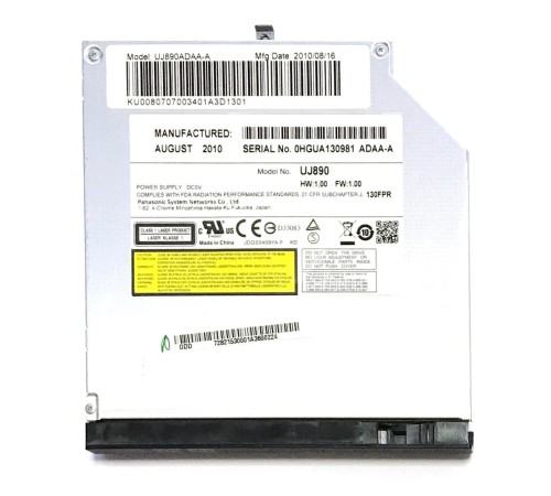 *Б/У* Привод DVD/RW + крышка привода для ноутбука DNS BLB5, 123999, 127572, 127275 (UJ890ADAA-A), с разбора