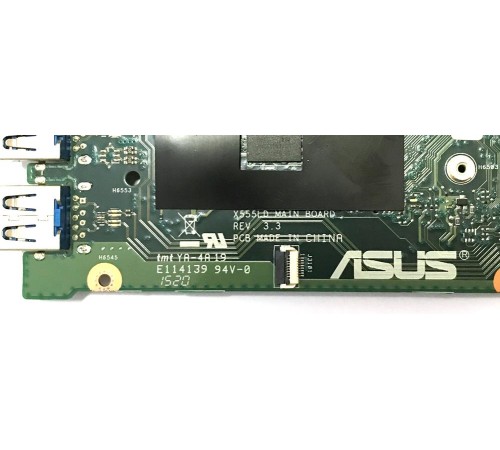 *Б/У* Материнская плата для ноутбука Asus X554L, X555L (60NB08I0-MB1K00), с разбора, неисправная