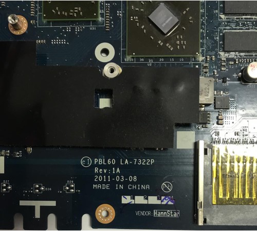 Материнская плата для ноутбука Asus X53B (PBL60 LA-7322P), с разбора, исправная