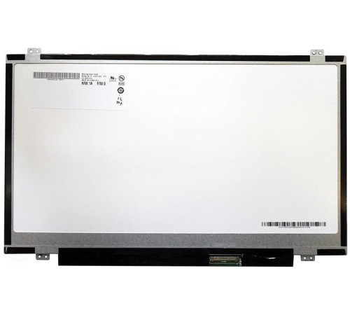 Матрица 14" slim B140RW02 V.0 (LED, 1600*900, 40 pin, справа снизу, глянцeвая)