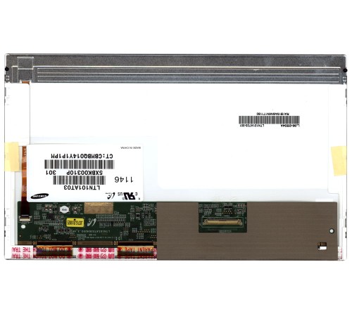 Матрица 10.1" LTN101AT03 301 (LED, 1366x768, 40pin, СПРАВА снизу, матовая), б/у, с разбора