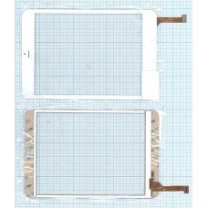 Сенсорное стекло (тачскрин) DH-0736A1-PG-FPC белое