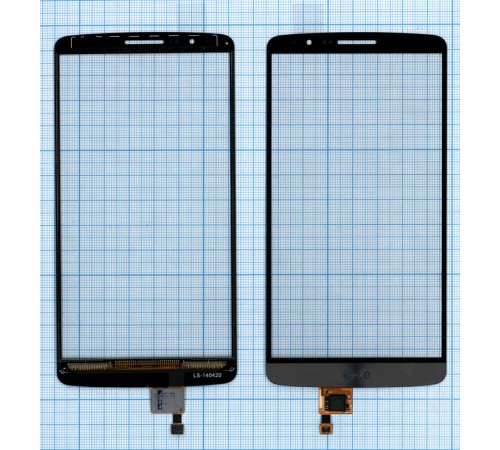 Сенсорное стекло (тачскрин) LG G3 D855 черное с серым