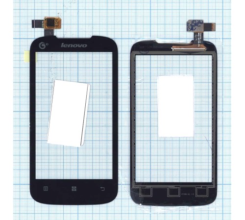 Сенсорное стекло (тачскрин) Lenovo A369i черное