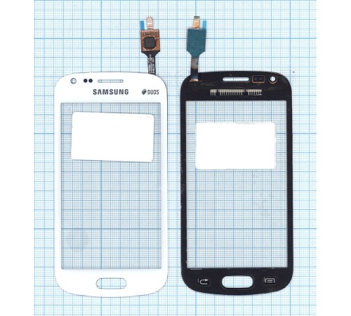 Сенсорное стекло (тачскрин) Samsung Galaxy Trend Plus GT-S7580 белое