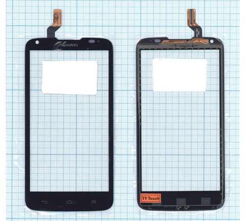 Сенсорное стекло (тачскрин) Huawei Ascend G710 черное