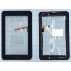 Сенсорное стекло (тачскрин) Huawei Mediapad 7 Vogue S7-602 черный с рамкой