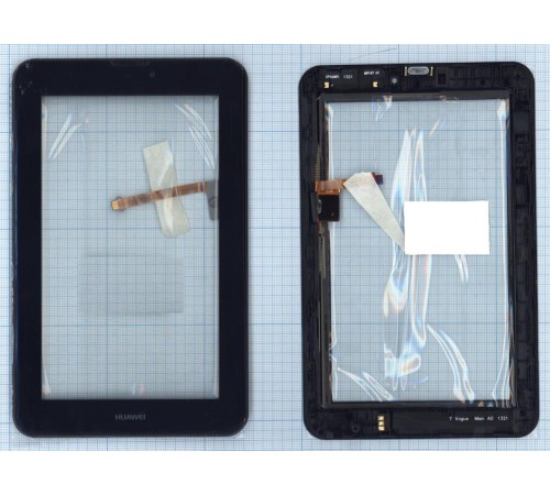 Сенсорное стекло (тачскрин) Huawei Mediapad 7 Vogue S7-602 черный с рамкой