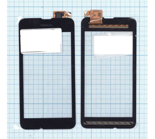 Сенсорное стекло (тачскрин) Nokia Lumia 530 черное