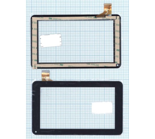 Сенсорное стекло (тачскрин) CZY6632A01-FPC черное