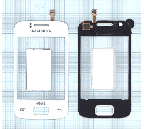 Сенсорное стекло (тачскрин) Samsung Galaxy Y Duos GT-S6102 белое