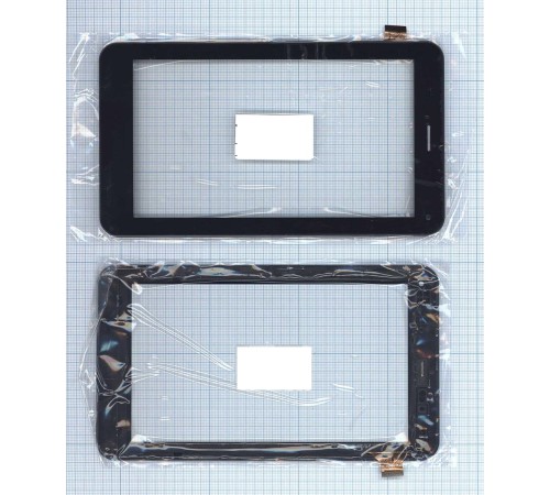 Сенсорное стекло (тачскрин) Oysters 7X 3G черный с рамкой