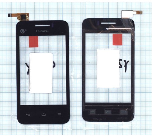 Сенсорное стекло (тачскрин) Huawei Ascend Y220 черное