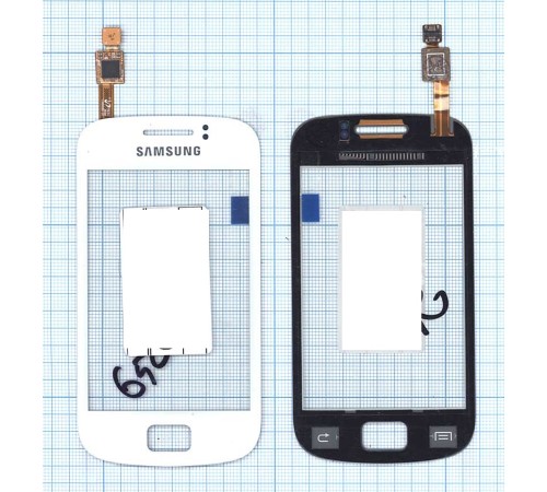 Сенсорное стекло (тачскрин) Samsung Galaxy Mini 2 GT-S6500 белое