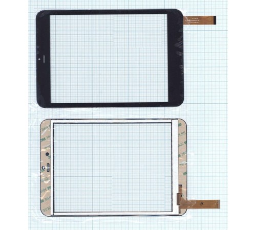 Сенсорное стекло (тачскрин) D-0736A3-PG-FPC черный